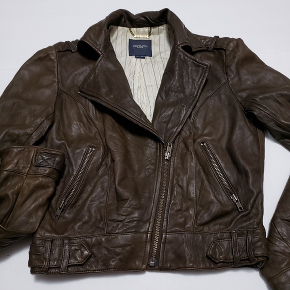 GRYPHON NY 100% LEATHER MOTO Jacket XS - Picture 3 of 7